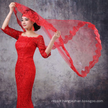 Alibaba Red White Tulle Lace Wedding Veils À Guangzhou 2017